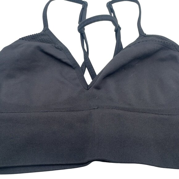 PINK Victorias Secret Size Small Strappy Gray Seamless Bralette Wirefree Stretch - Picture 2 of 5